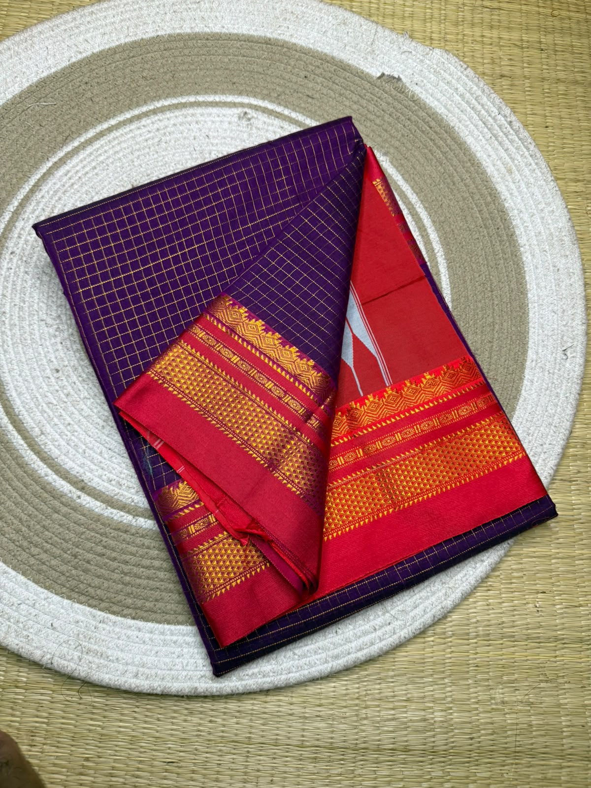 Ikal Zari checks saree