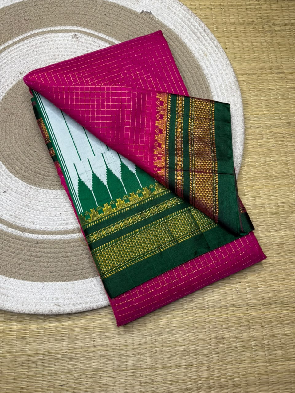 Ikal Zari checks saree